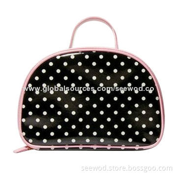 Large Polka Dot Cosmetic Bag, Various Colors are Available